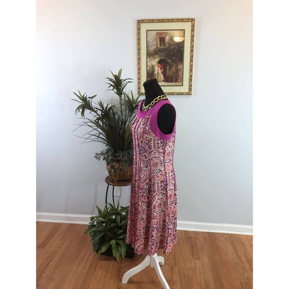 Perceptions New York Dress Size Women's M Multicolor Sleeveless Fit Flare - Picture 4 of 8